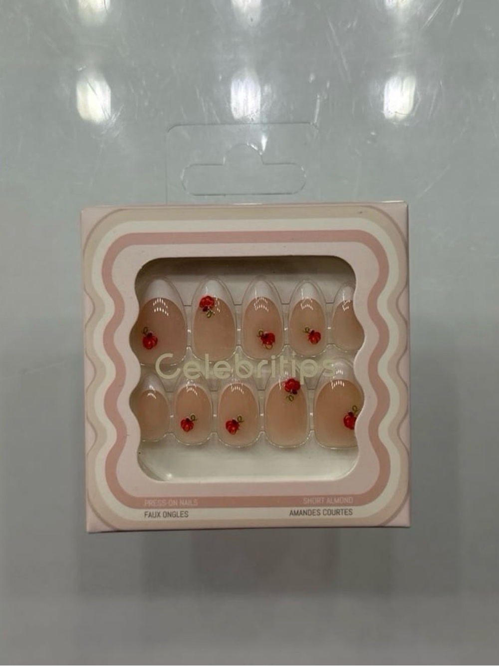 Press On White French Tip Nails With A Pumpkin Designs (Ready To Ship)